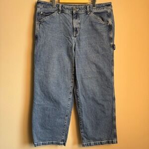 Torrid High Rise Carpenter Classic Denim Jeans Medium Wash Blue Womens 14R